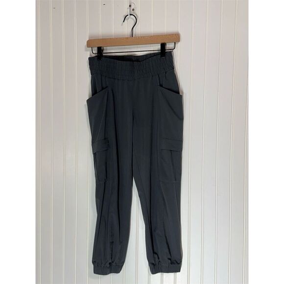 prAna Women’s Gray Cargo Jogger Pants Small Recycled Stretch Pull-On Hiking - Picture 1 of 6